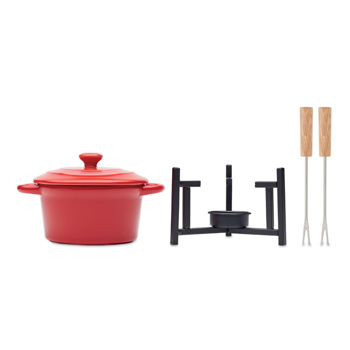 Set fonduta in ceramica 300 ml Rosso item picture open