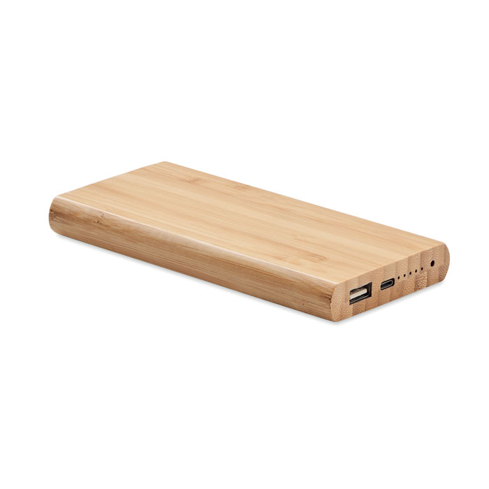 6000 mAh Bamboo power bank Legno item picture front