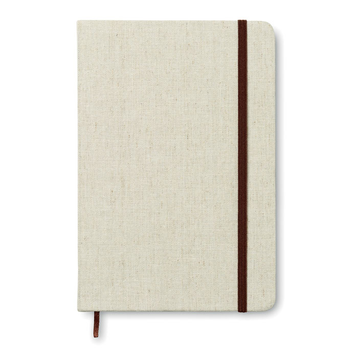 Notebook con cover in canvas beige item picture front