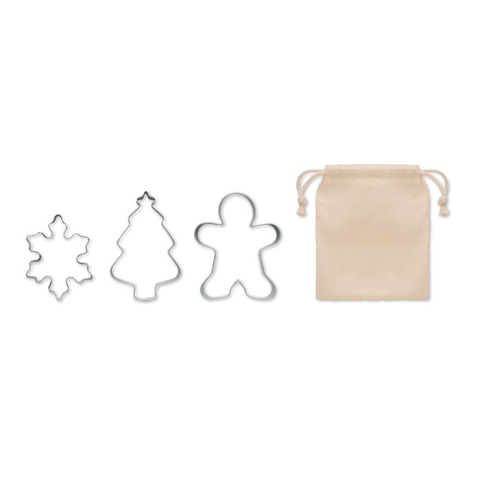 Christmas cookie cutter set Beige item picture side