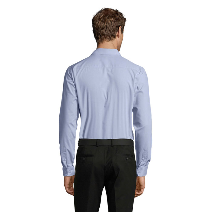 BALTIMORE FIT POPLIN SHIRT Celeste item picture back