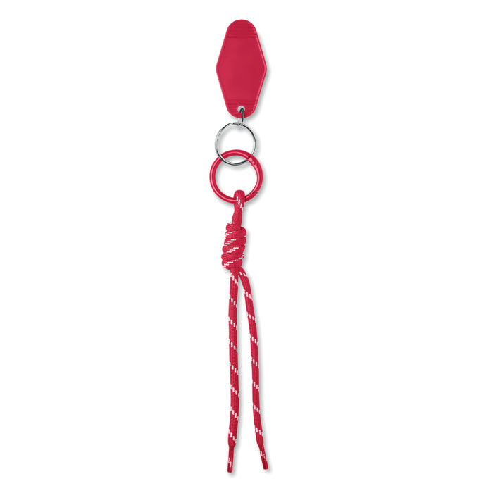 Braided rope with tag keyring Rosso item picture back