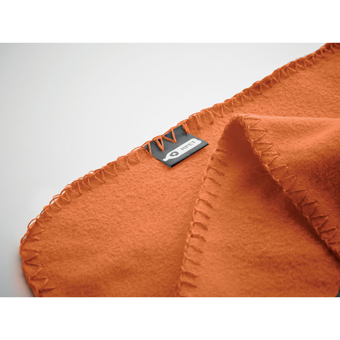RPET fleece travel blanket Arancio item detail picture