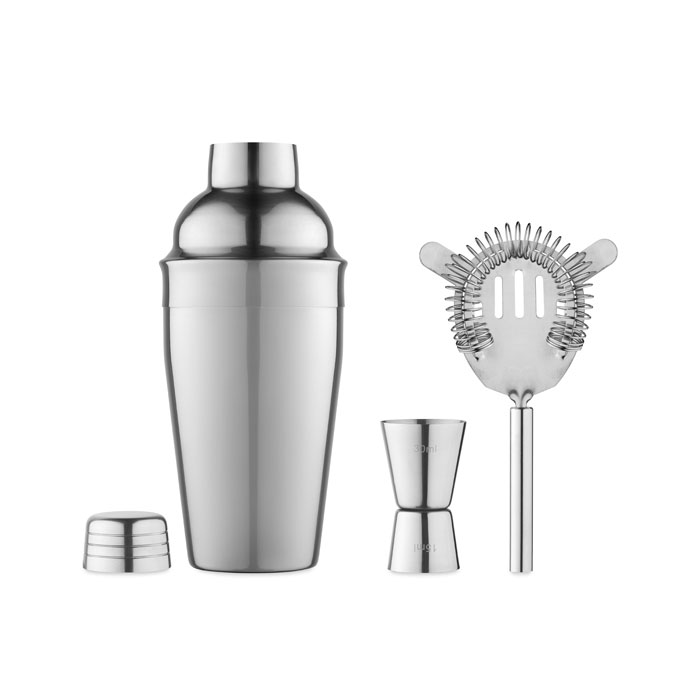 Set cocktail shiny silver item picture front