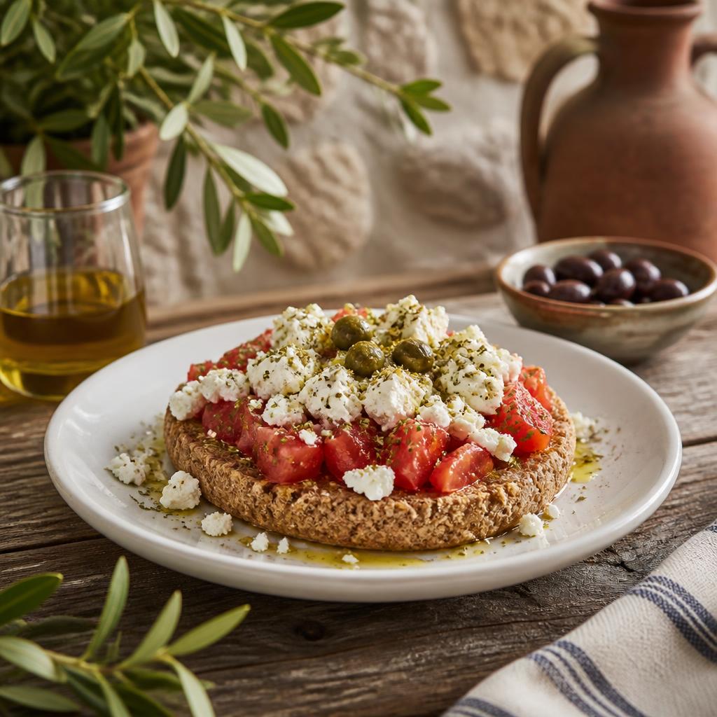 Dakos con queso feta 0 0