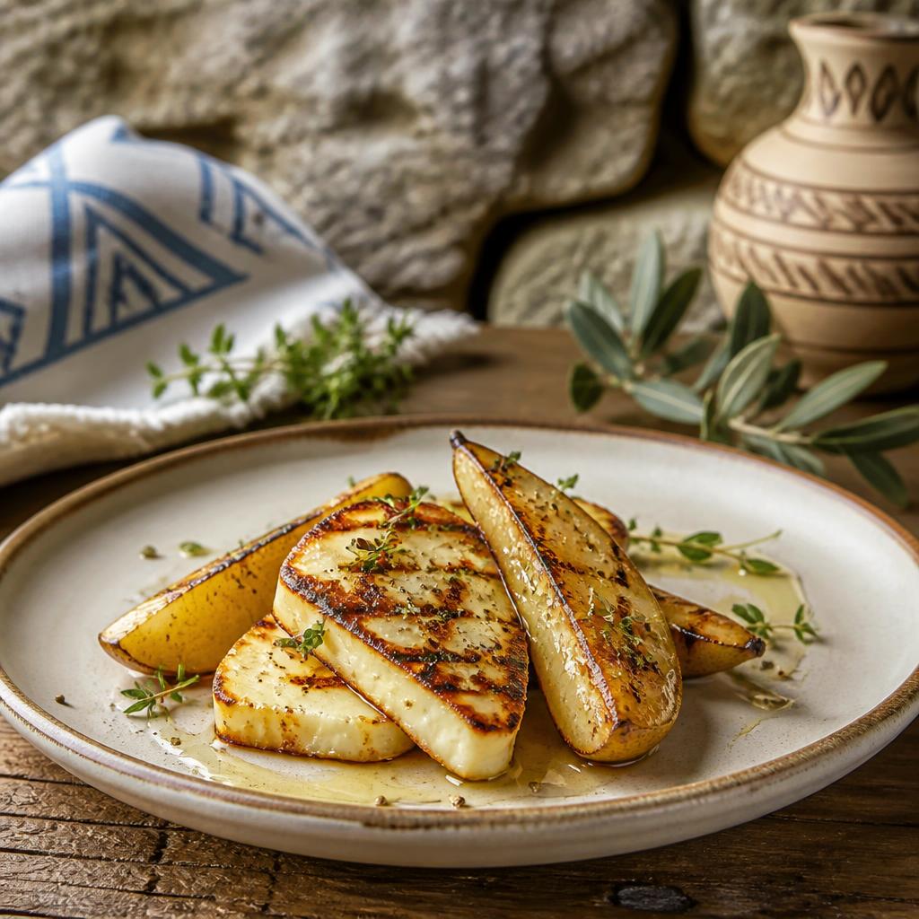 Halloumi with Sweet Pear 0 0