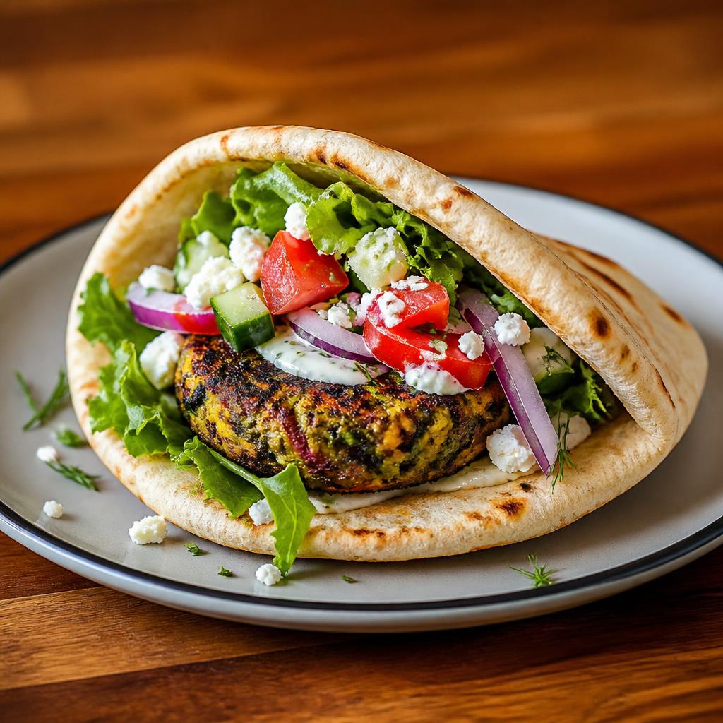 Vegetable Bifteki Pita 0 0