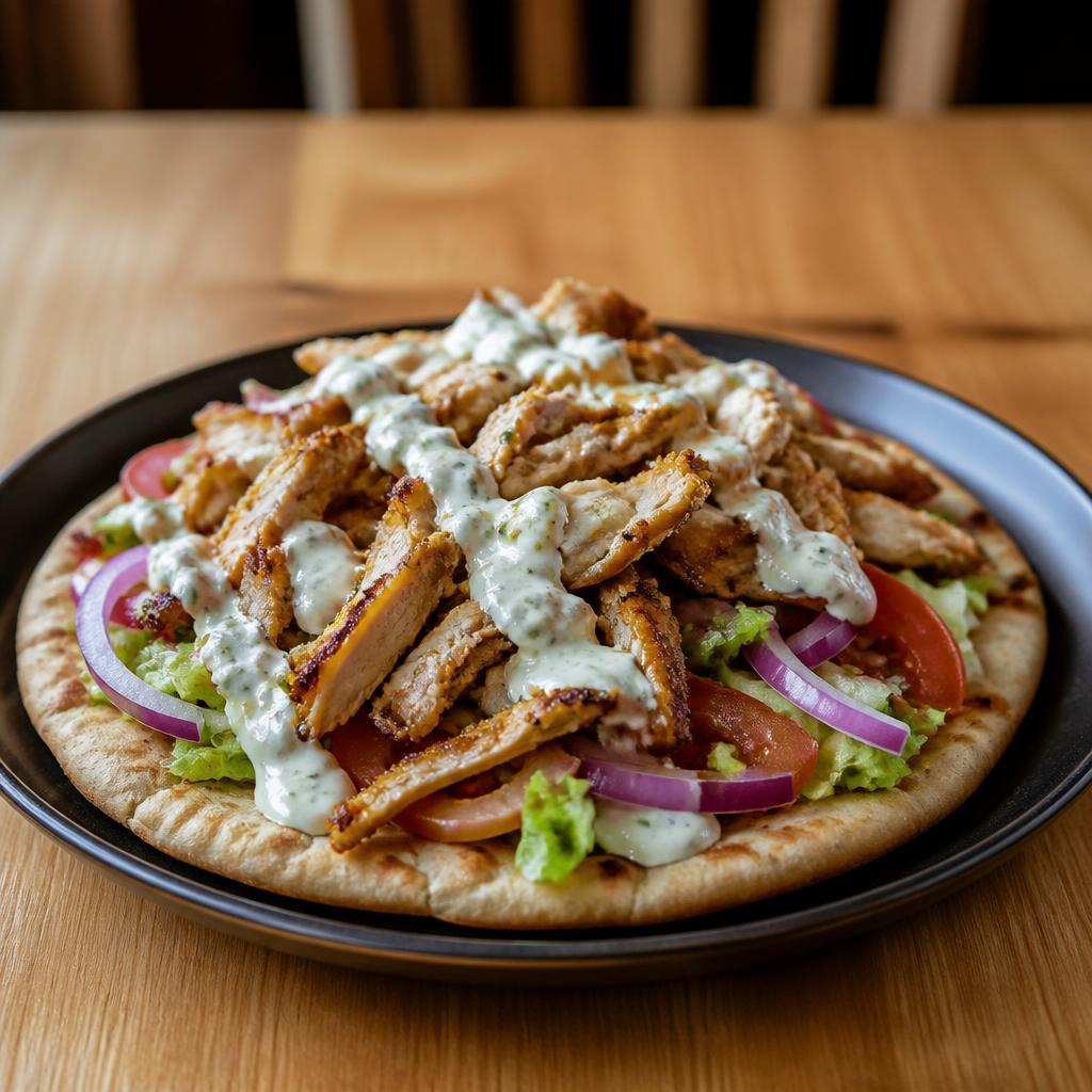 Open Chicken Gyros Pita 0 0