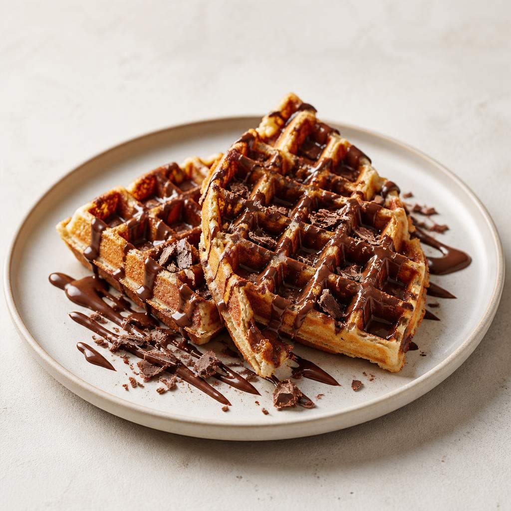 Waffle with chocolate