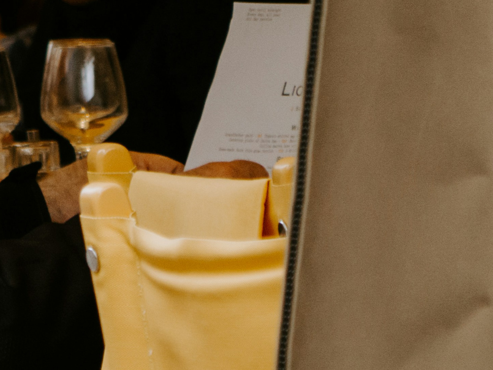 Zoomed image of menu