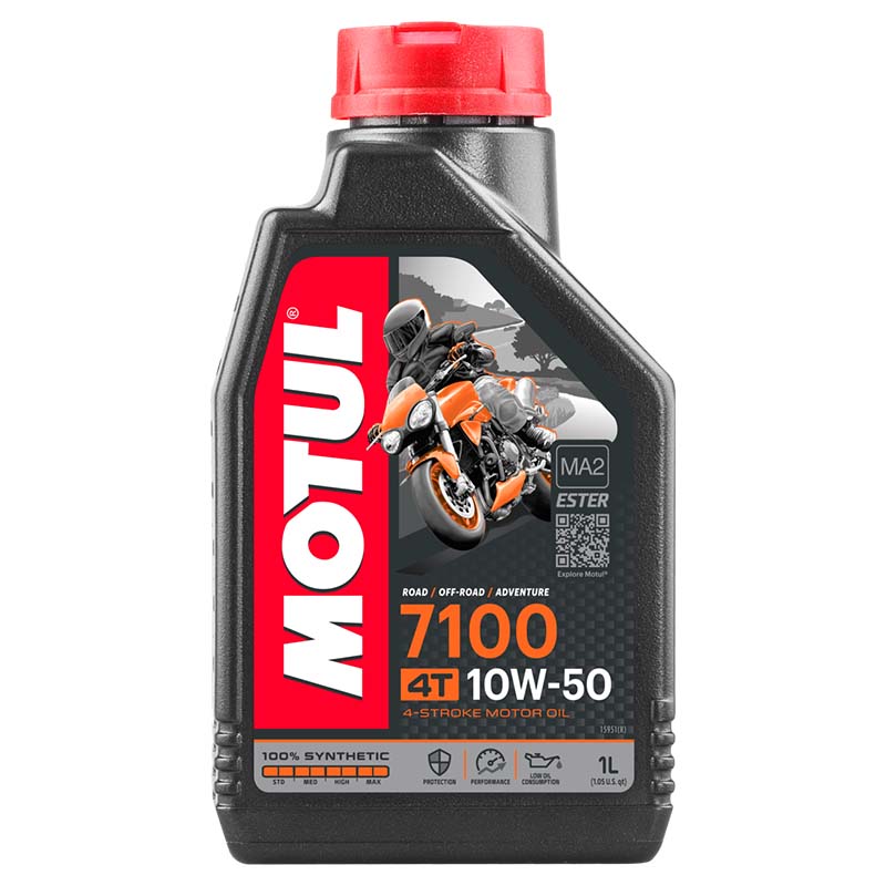 Масло Motul 7100 10W50 4T моторное 1л, 100% синтетическое для четырехтактных двигателей