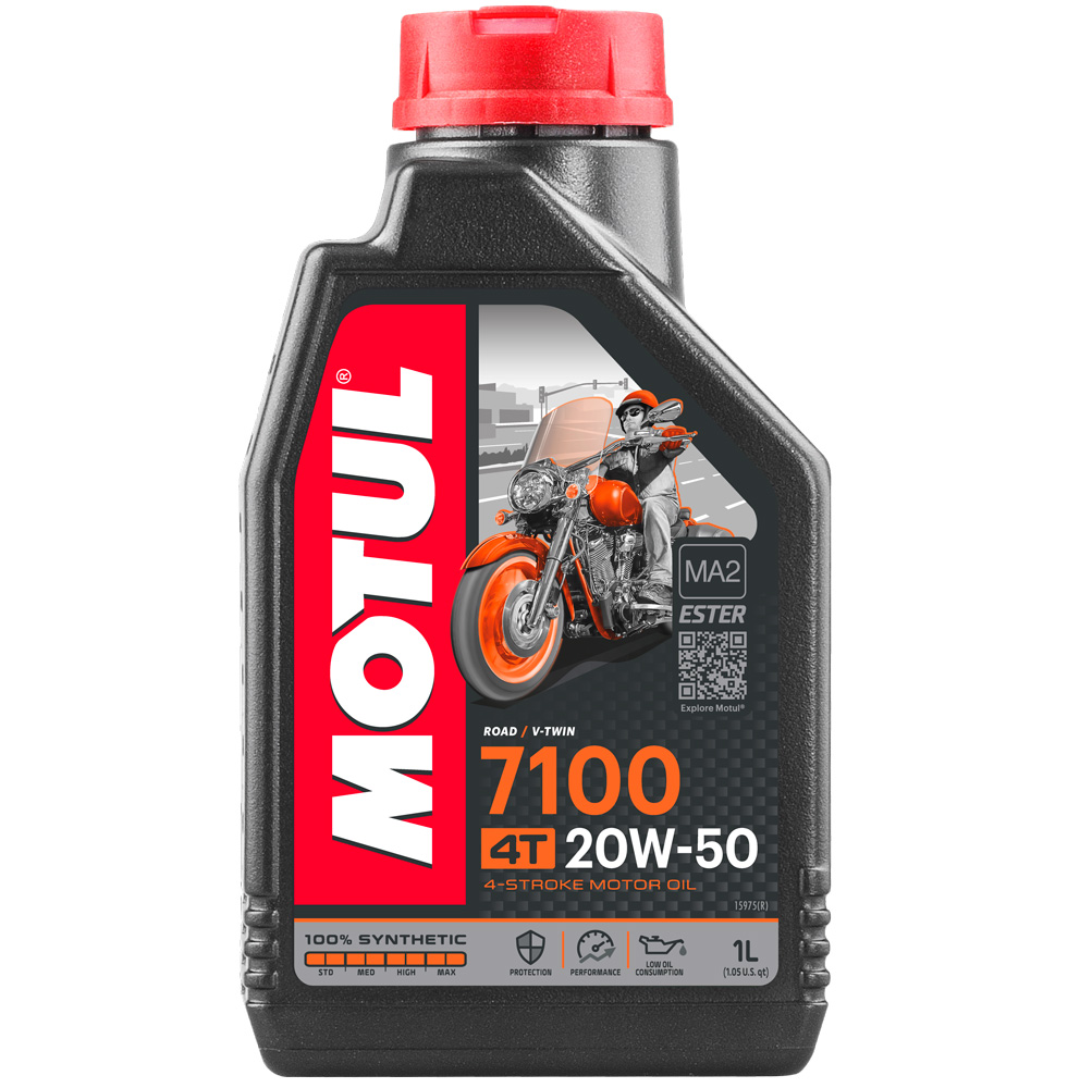 Масло Motul 7100 20W50 4T моторное, 100% синтетическое для четырехтактных двигателей мотоцикл