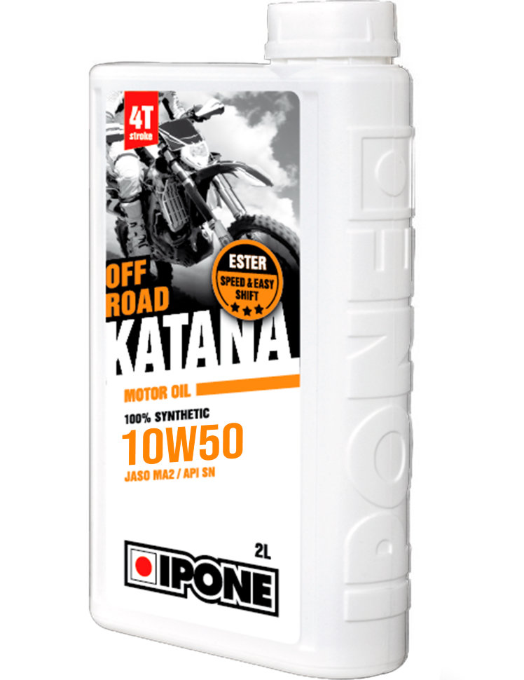 Масло IPONE KATANA OFF ROAD 10W50 моторное, 100% Synthetic with Ester, 2 литра 800365