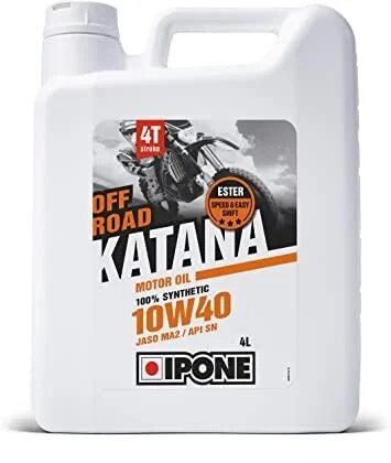 Масло IPONE KATANA OFF ROAD 10W40 моторное, 100% Synthetic with Ester, 4 литра 800368 ,