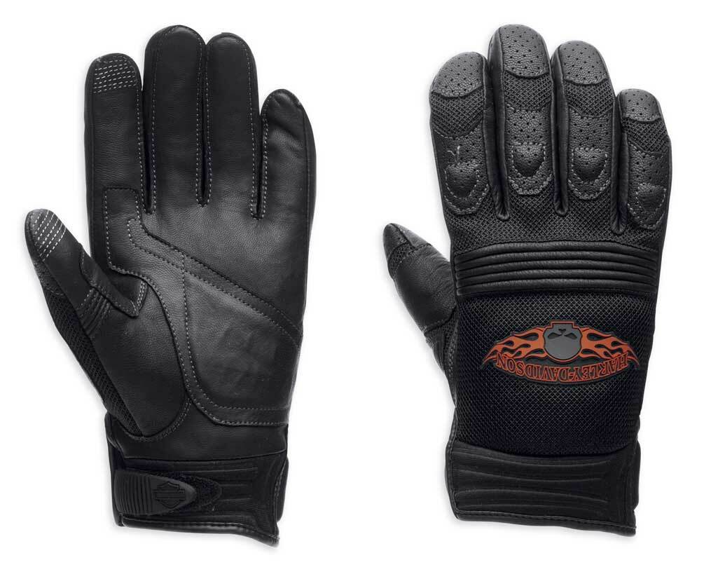 Мотоперчатки мужские Harley-Davidson Skull Touchscreen Tech