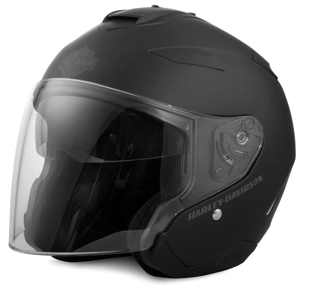 Мотошлем Harley-Davidson Maywood Interchangeable Sun Shield H27 3/4 Helmet Matt Black