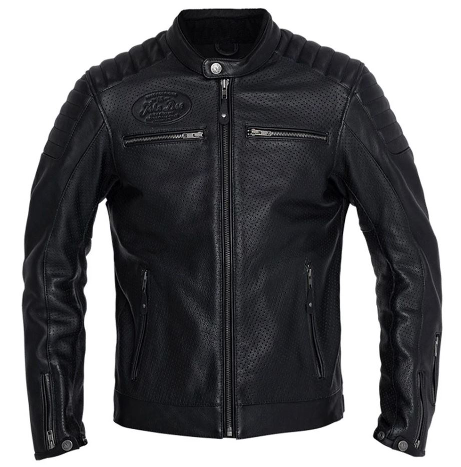Мотокуртка мужская кожаная John Doe Leather Jacket Storm Black