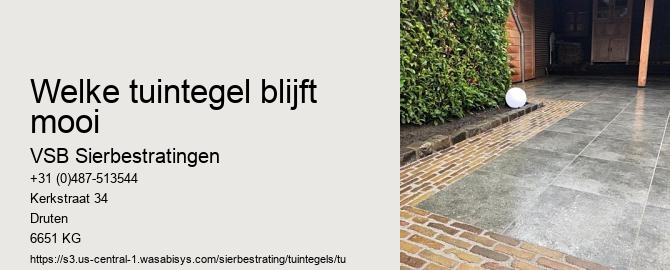 welke tuintegel blijft mooi