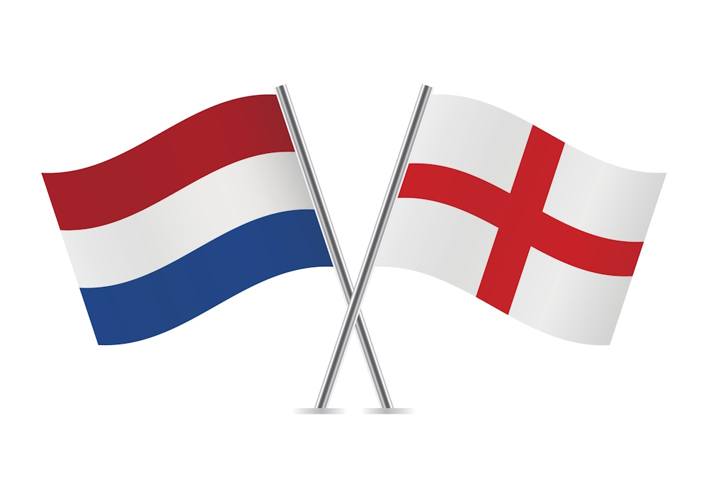 Netherlands,And,England,Flags.,Netherlandish,And,English,Flags,Isolated,On