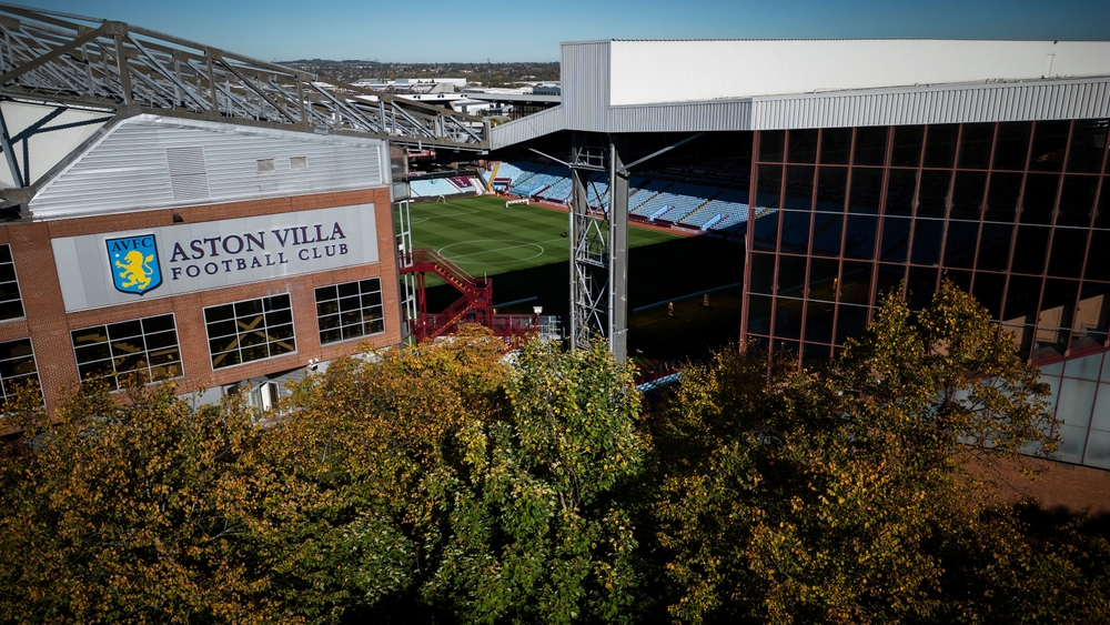 Birmingham,,Uk, ,2022:,Aerial,View,Of,Villa,Park,,Aston