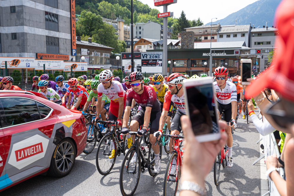 Andorra,La,Vella,,Andorra.,September,2019:,Cycling,Fan,Taking,A