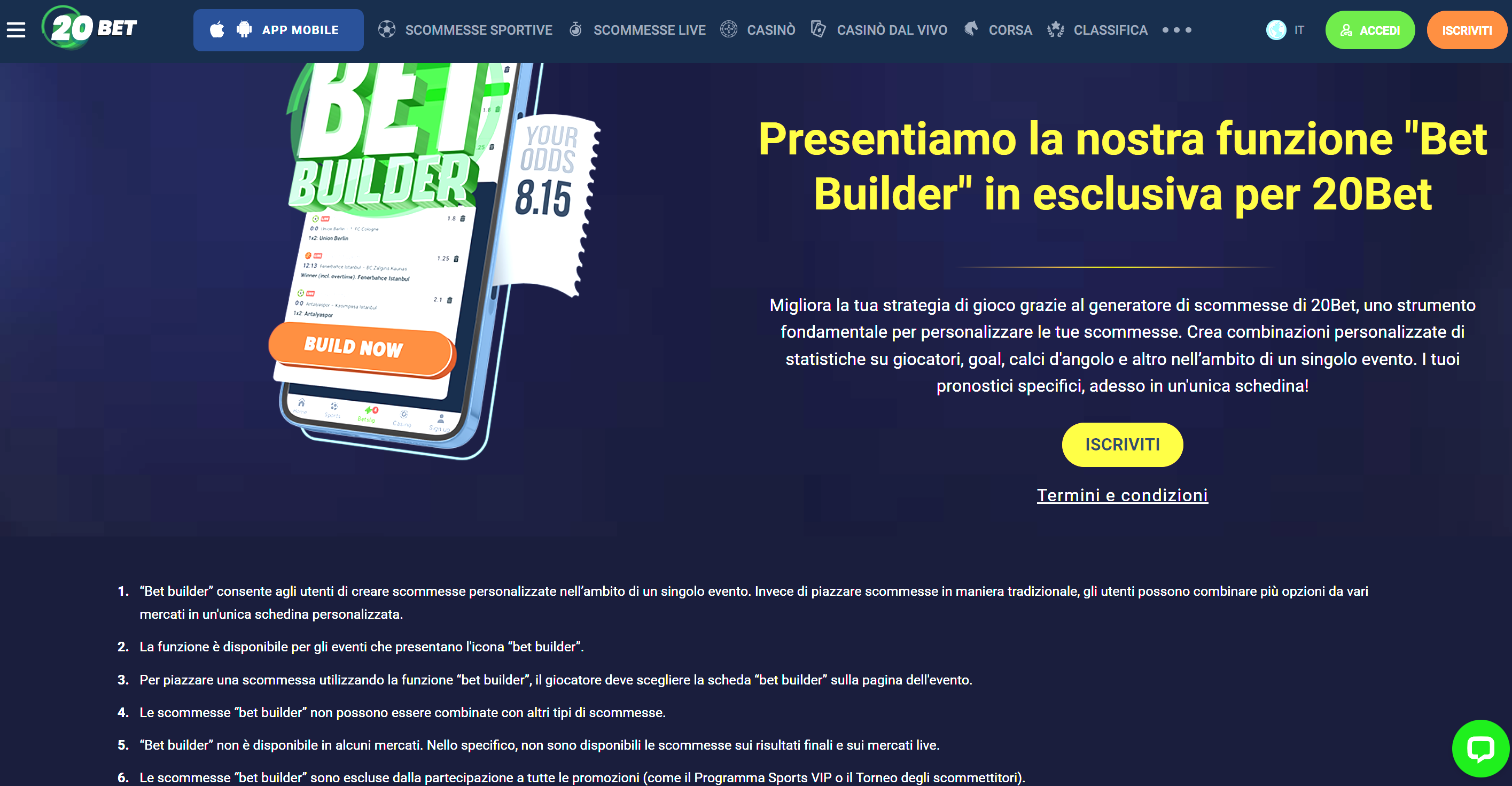 Bonus,Scommesse,Bet,Builder,20Bet,Screenshot,Dal,Sito