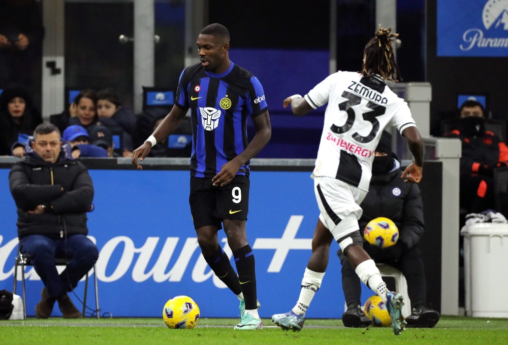 Milan,,Italy, ,December,9,,2023:,Marcus,Thuram,Of,Inter