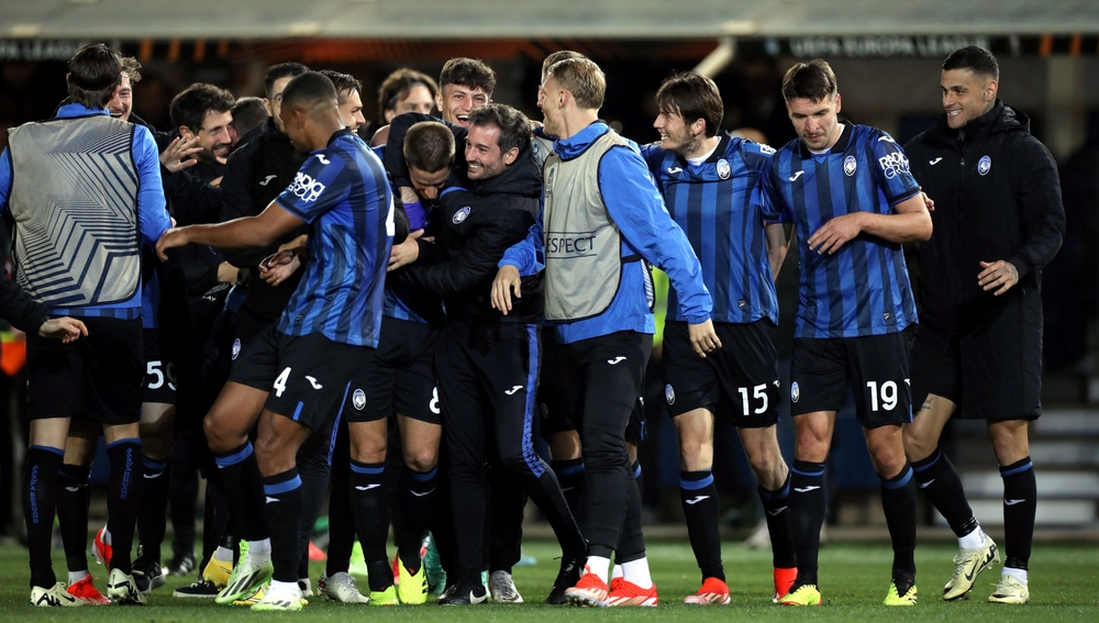 Bergamo,,Italy, ,April,18,,2024:,Atalanta,Players,Celebrate,The