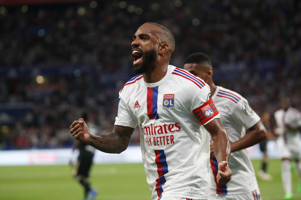 Alexandre,Lacazette,Of,Lyon,Celebrate,A,Score,A,Goal,During