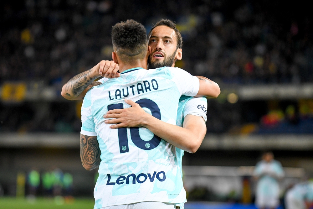 Verona,,Italy,,May,03,,2023,,Inter's,Lautaro,Martinez,Celebrates,With