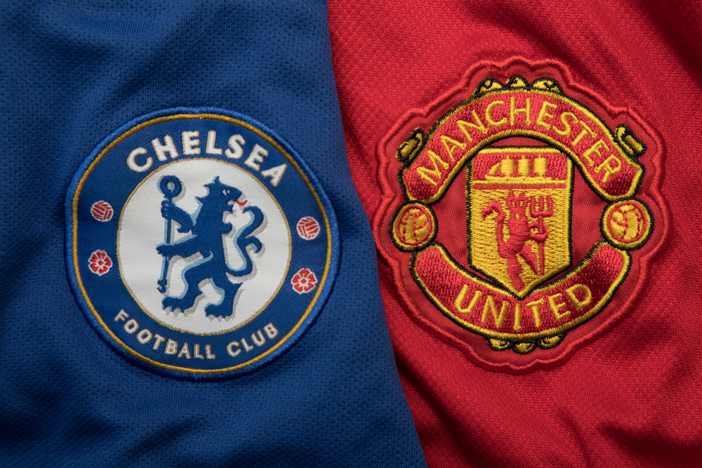 Bangkok,,Thailand, ,September,19:,The,Logo,Of,Manchester,United,Chelsea-Manchester United