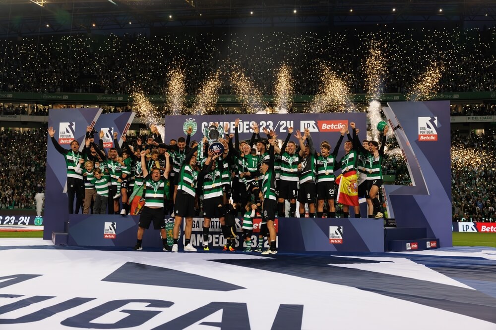 Lisbon,,Portugal, ,05,18,2024:,Players,Of,Sporting,Celebrate,Chi,Vincerà,La,Liga,Portugal