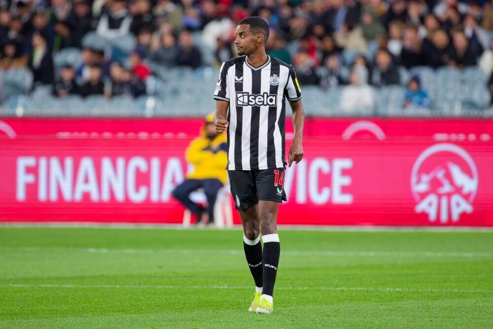 Alexander,Isak,Of,Newcastle,Looks,On,During,The,Exhibition,Match,Newcastle-Chelsea