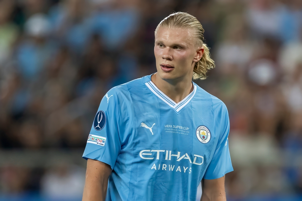 Athens,,Greece, ,August,16,2023:,Player,Of,Manchester,City,Erling,Manchester City-Bournemouth
