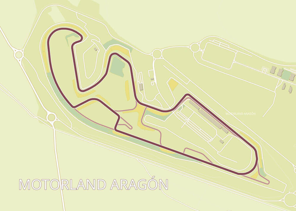 Motorland,Aragon,Circuit,Map,Poster,,Spain,Chi,Vincerà,Il,GP,D'Aragona,Di,MotoGP