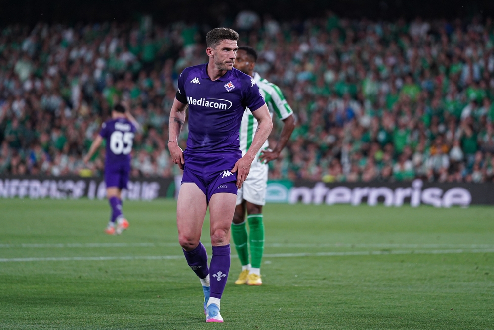 Robin,Gosens,(acf,Fiorentina),During,Uefa,Conference,League,Match,Between,Cagliari-Fiorentina