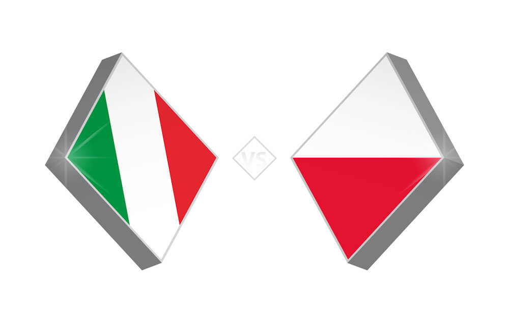 Europe,Football,Competition,Italy,Vs,Poland.,Vector,Illustration,Polonia-Italia