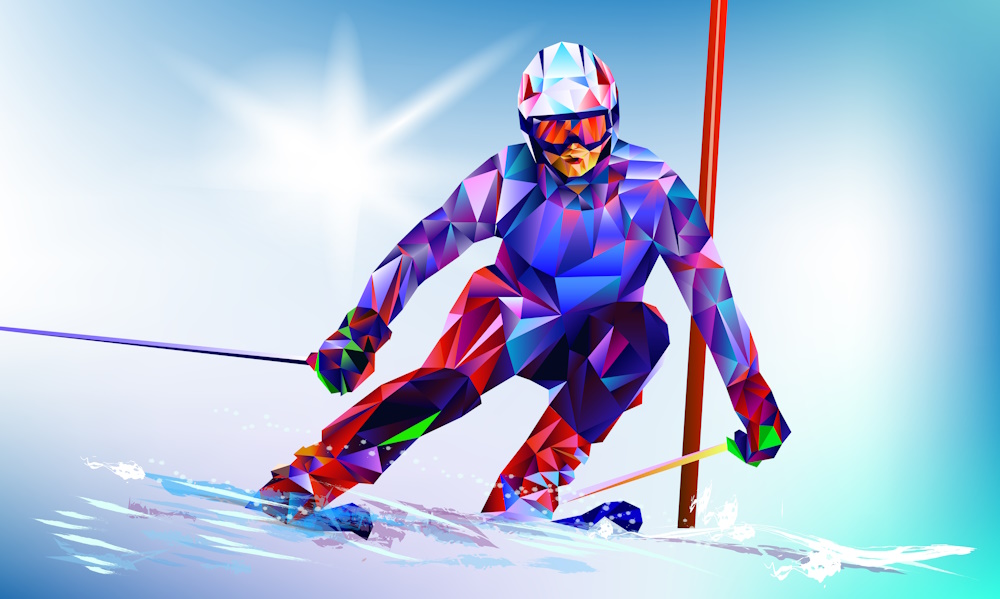 The,Polygonal,Colourful,Triangles,Figure,Of,A,Young,Man,Snowboarding,Scommesse,Antepost,Sci,Alpino,Uomini,Olimpiadi,Invernali
