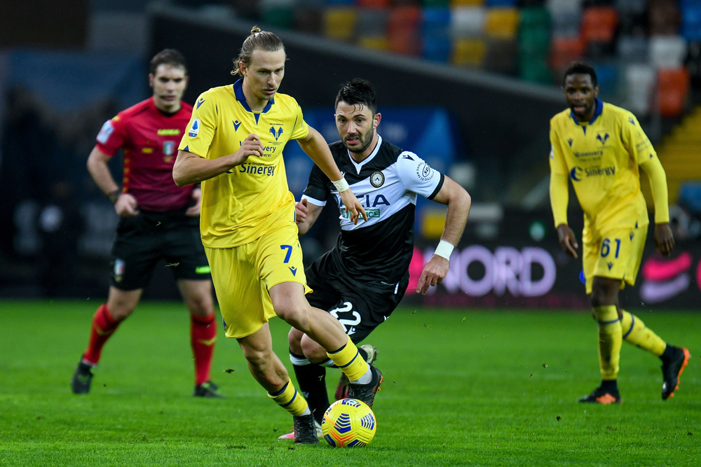 Udine,,Italy,,February,07,2021,Antonin,Barak,(hellas,Verona),Hindered,Udinese-Verona