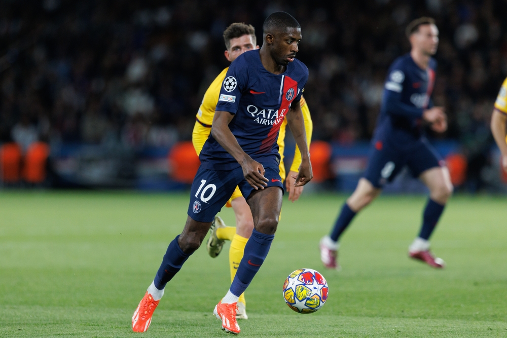 Paris,,France,,04,10,2024;,Ousmane,Dembele,During,Uefa,ChampionsBarcellona-PSG