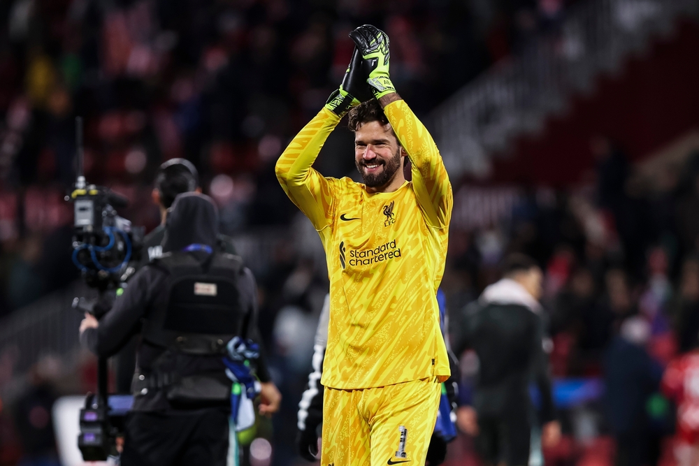 Alisson,Becker,Of,Liverpool,Fc,During,The,Uefa,Champions,League,Burnley-Liverpool