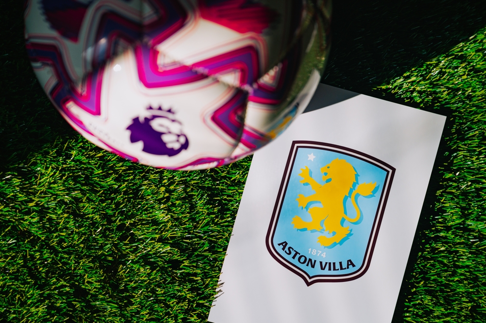 Vienna,,Austria,,May,26,,2025:,Aston,Villa,Logo,Of,Football,Tottenham-Aston Villa