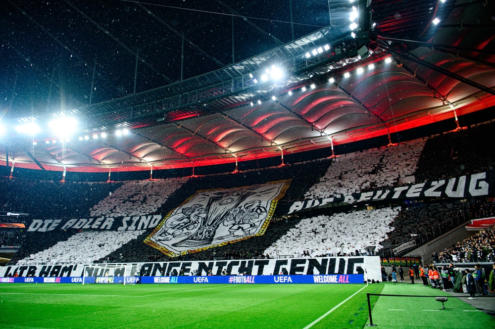 Frankfurt,,Germany, ,17,April,,2025:,Choreo,,Fan,Support,Francoforte-Atalanta