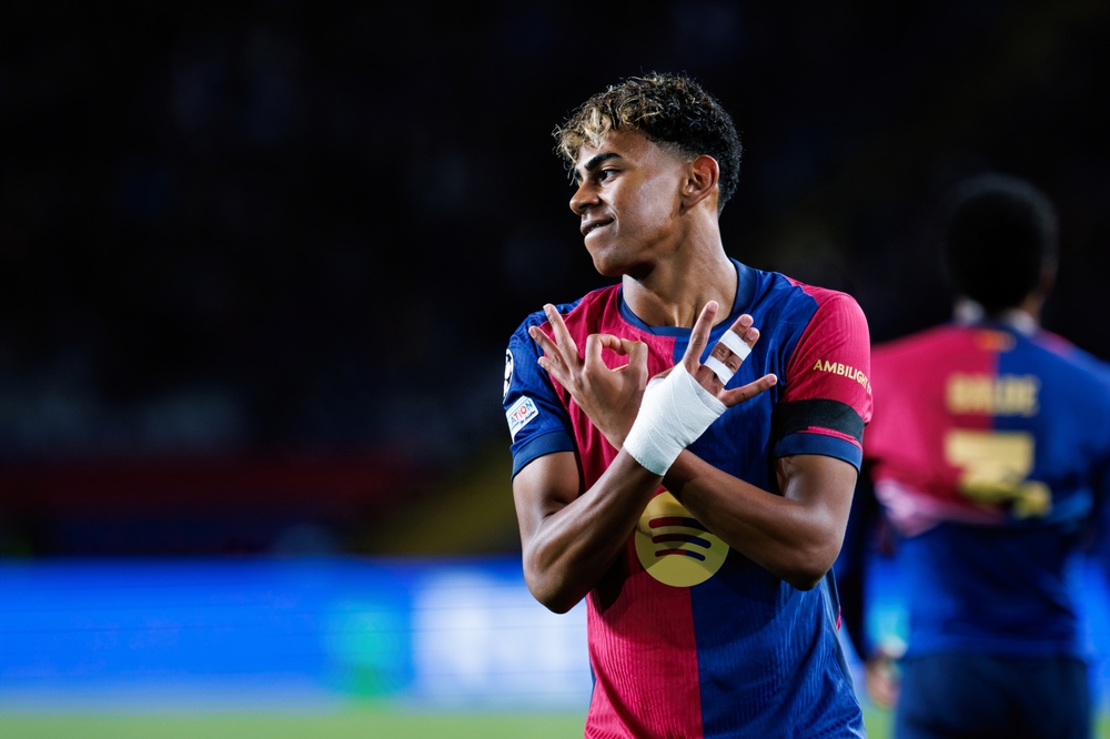 Barcelona,,Spain.,11th,Mar,,2025.,Lamine,Yamal,Celebrates,After,Scoring, Lamine Yamal stipendio