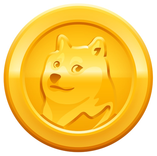 Golden,Coin,With,Dogecoin,Symbol,Isolated,On,White,Background.,Vector