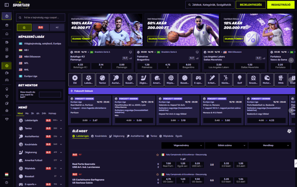 Milyen Fogadási Piacokat Kínál a Sportuna