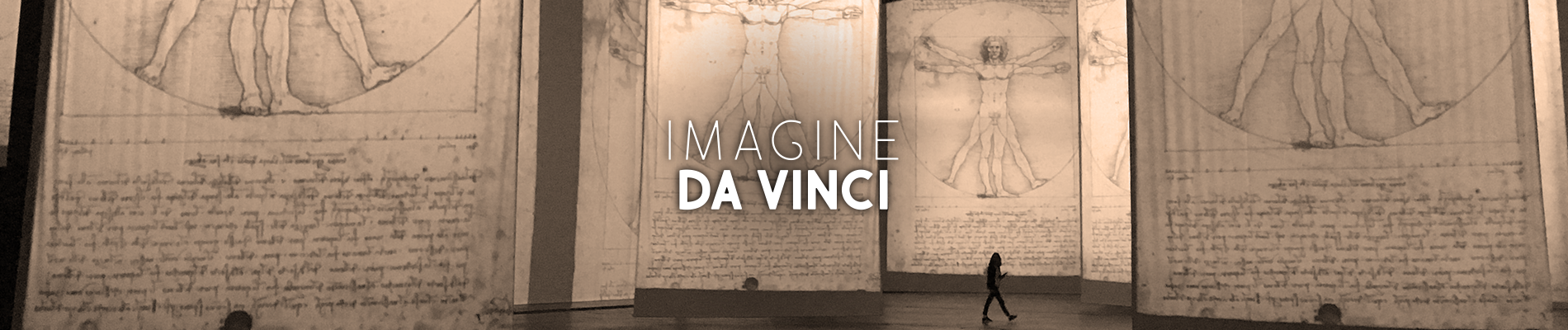 Banner Imagine Da Vinci immersive exhibition