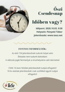 Országos csendesnap 2020 – Jelentkezés