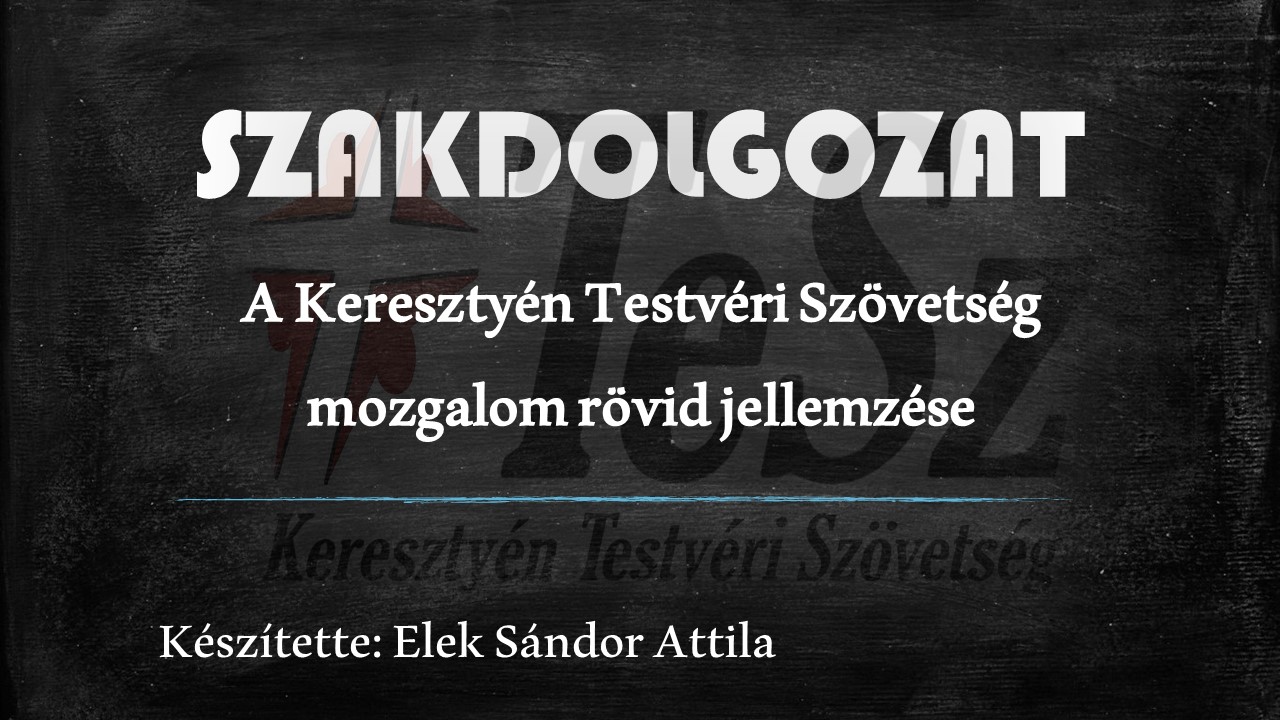 A TeSz rövid jellemzése – Szakdolgozat