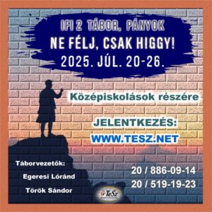 IFI 2 tábor 2025 – jelentkezési felület